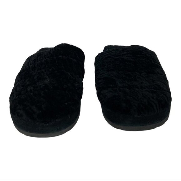 NEW Vince Loni Slippers Black Size 11 Lamb Fur Shearling Round Toe Minimalist - Picture 6 of 13